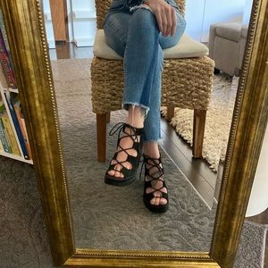 H & M Black chunky heels